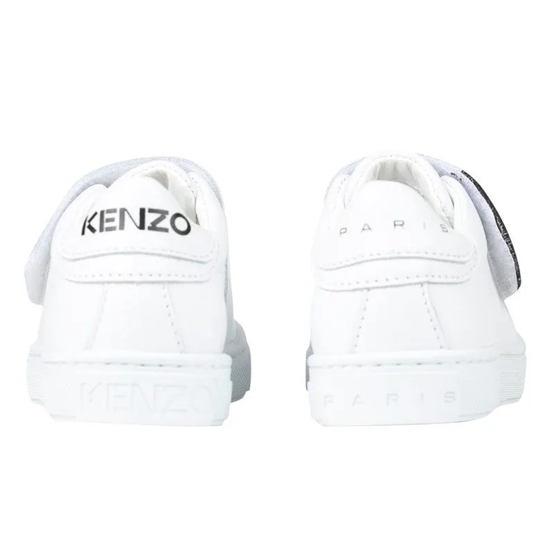 Kenzo White Kotora Touch-Strap Sneakers