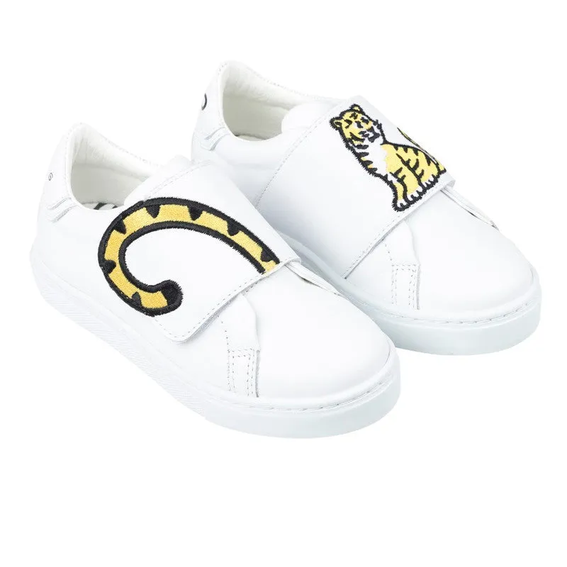 Kenzo White Kotora Touch-Strap Sneakers