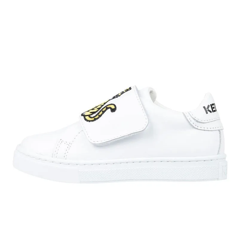 Kenzo White Kotora Touch-Strap Sneakers