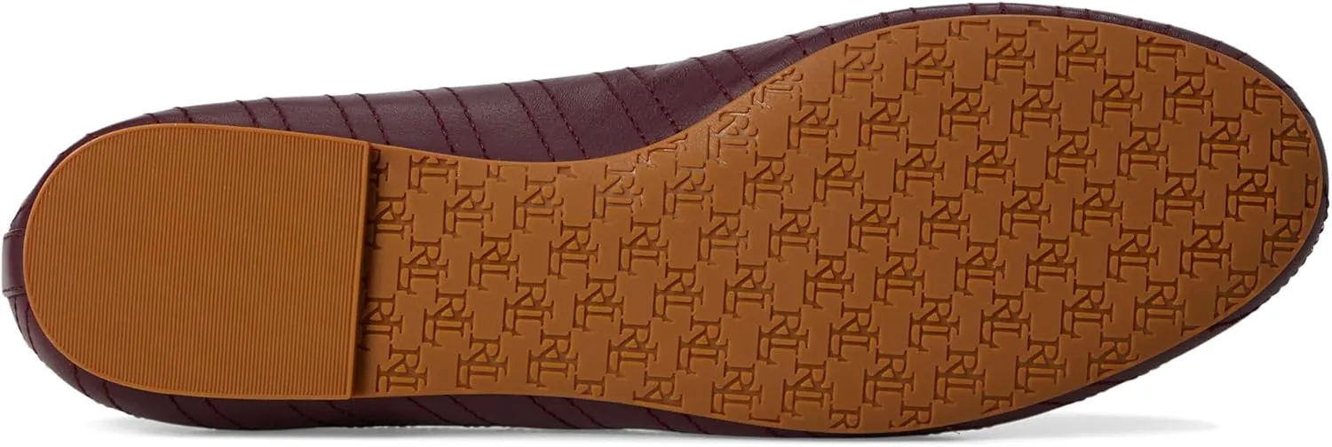 Lauren Ralph Lauren Women's Jayna Stitched Leather Flat Ballet