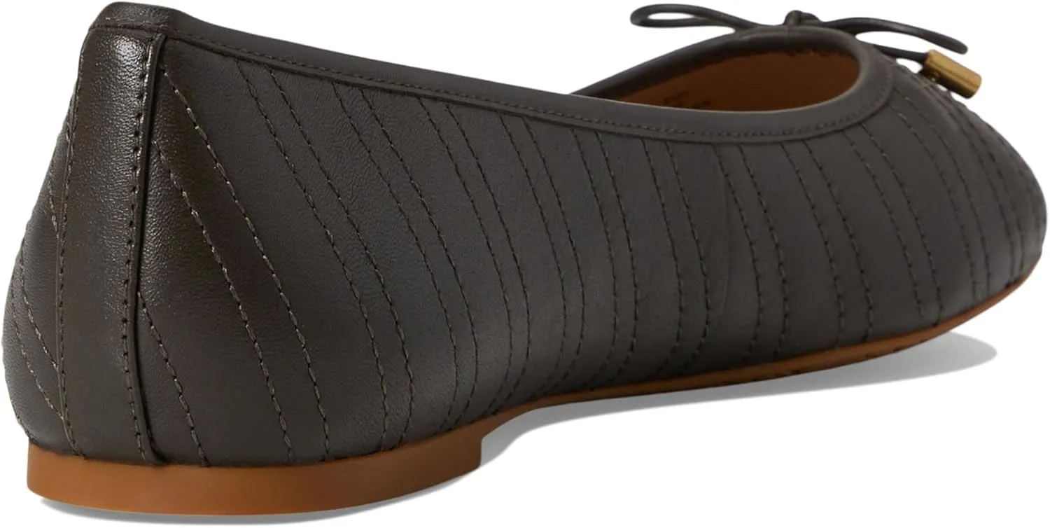 Lauren Ralph Lauren Women's Jayna Stitched Leather Flat Ballet