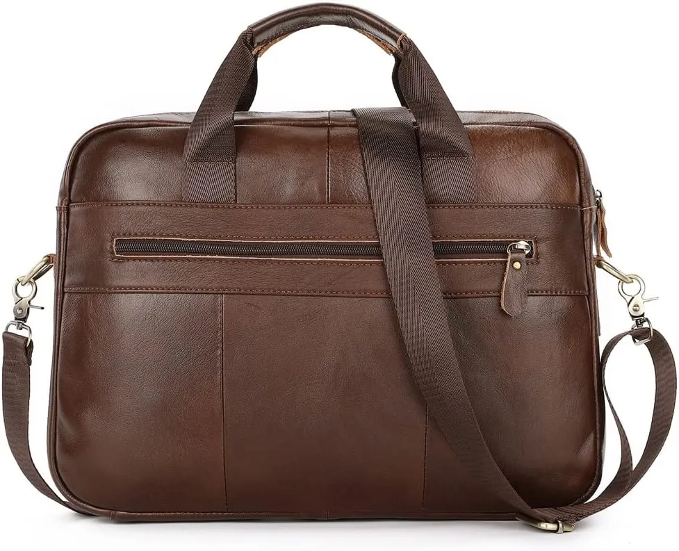 Layer Cowhide Leather Briefcase Leather Crossbody Business Single Shoulder Computer Bag Shoulder Briefcase
