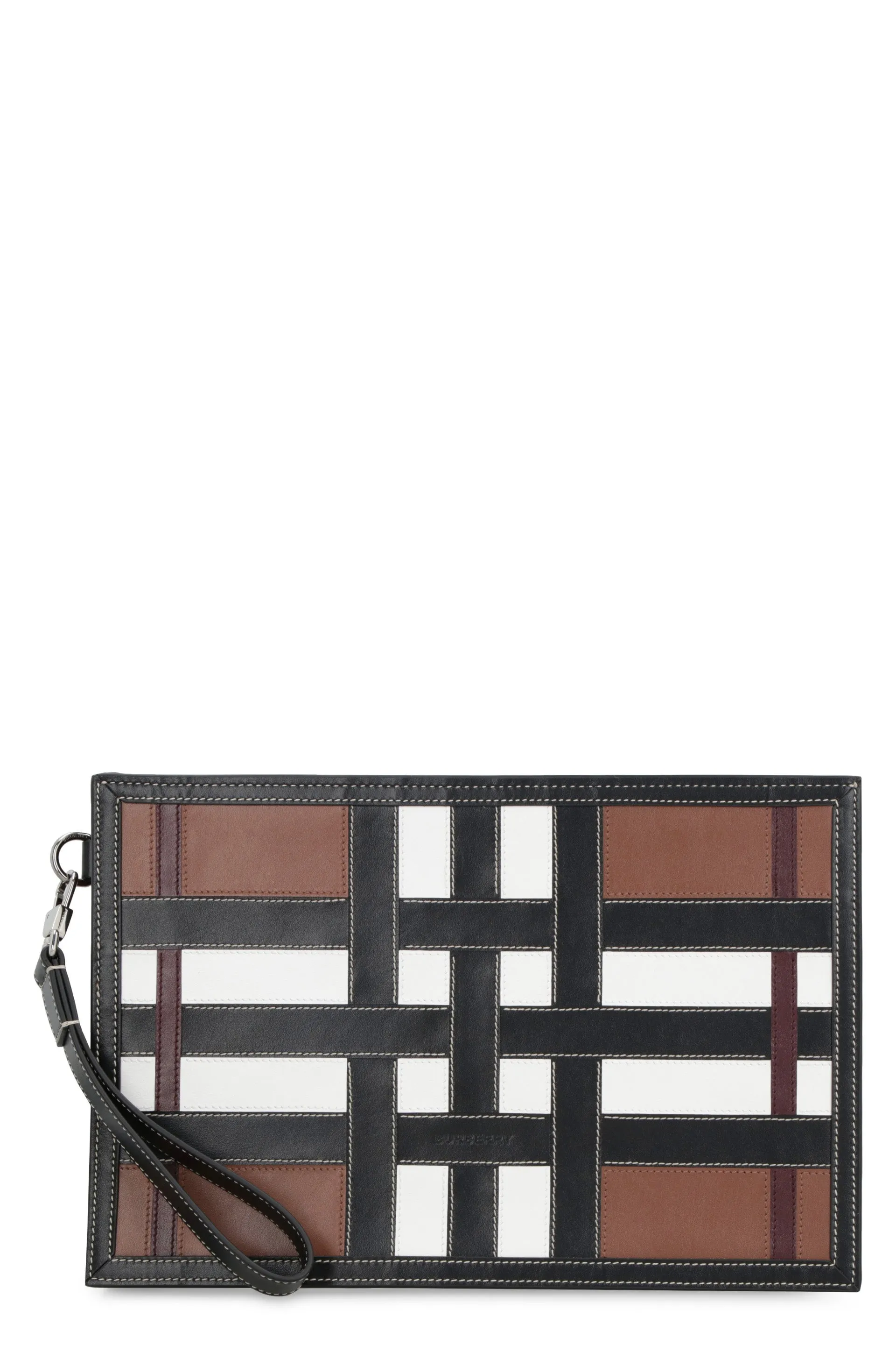 Leather flat pouch