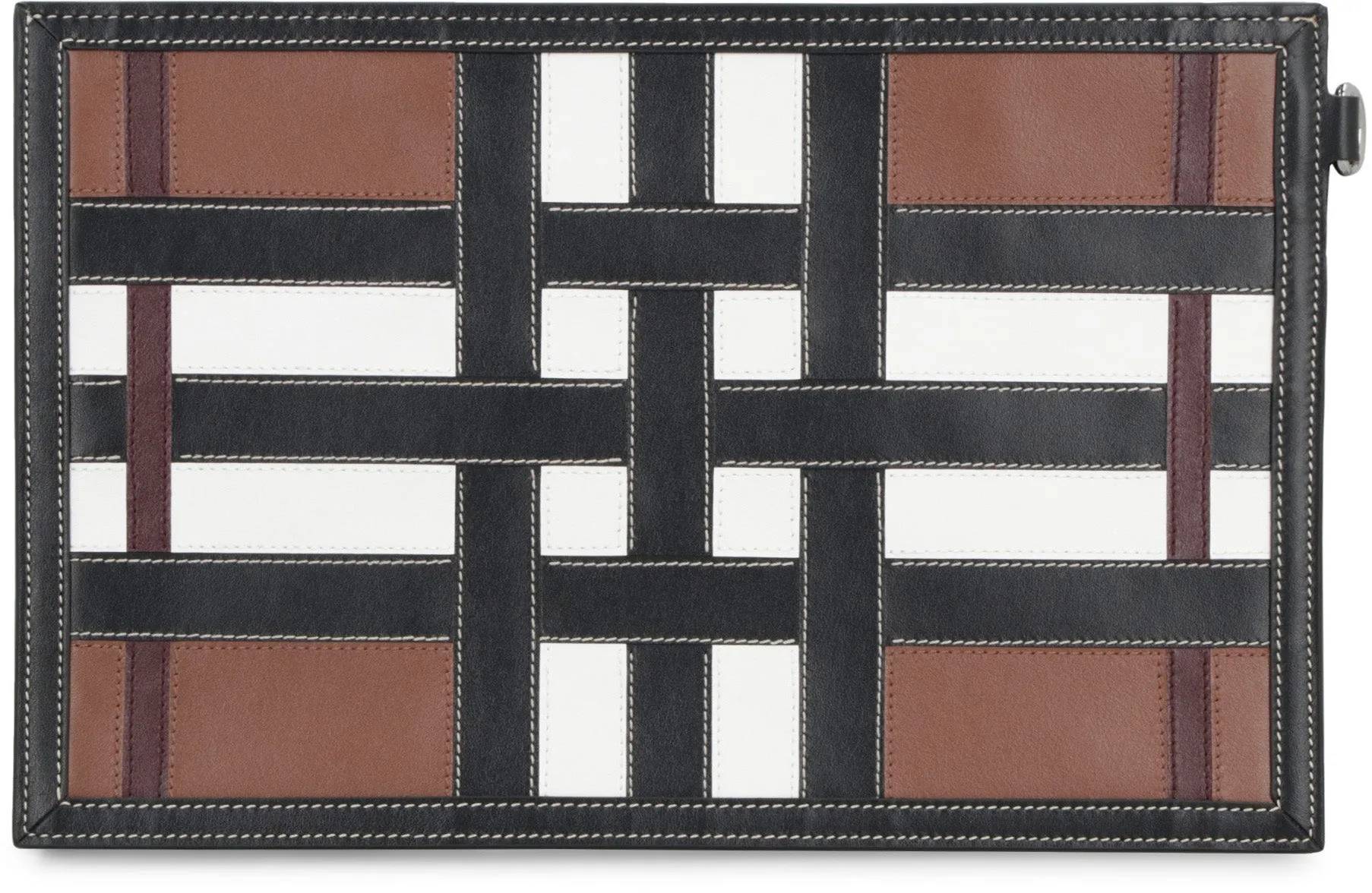 Leather flat pouch
