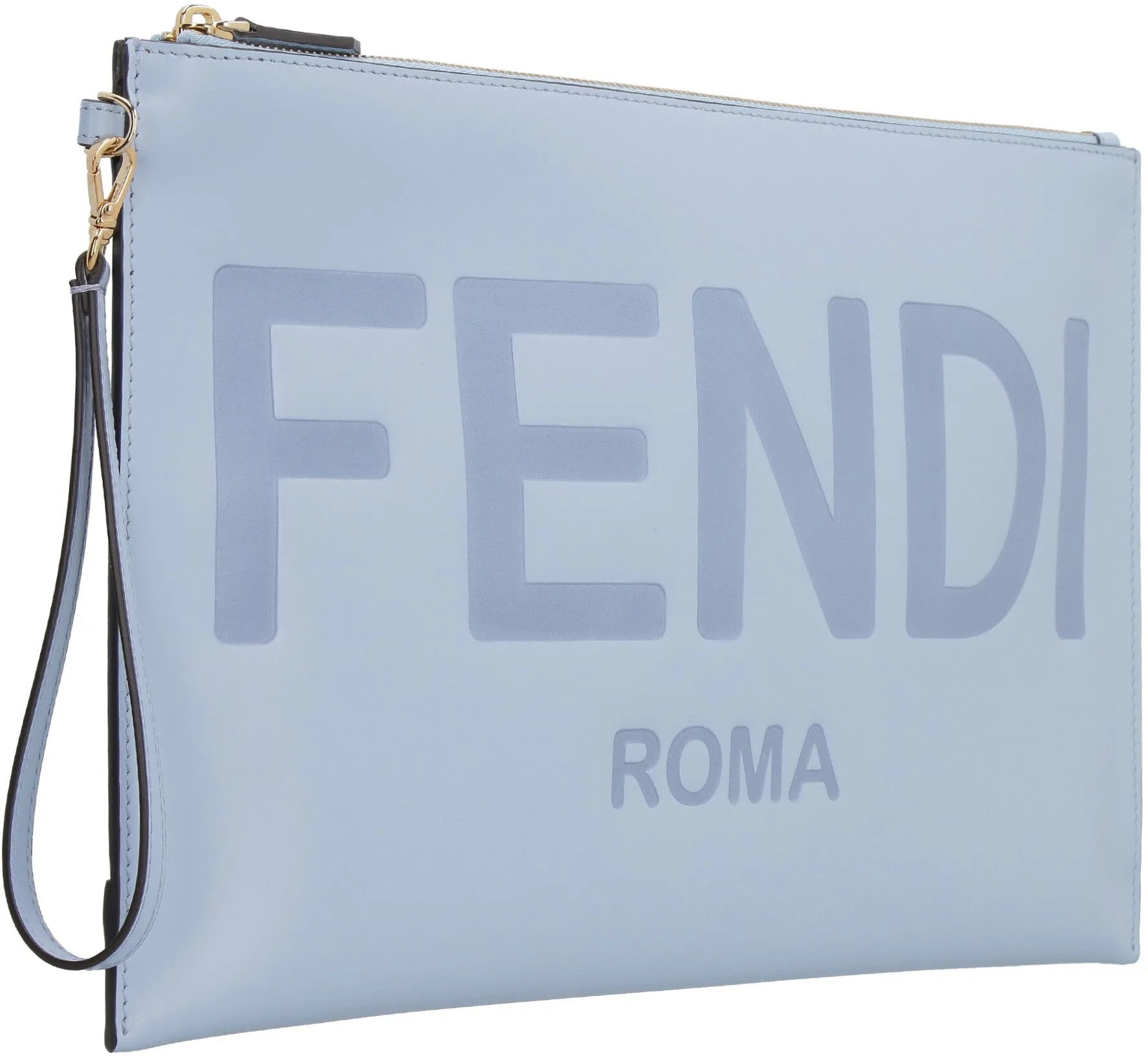 Leather flat pouch