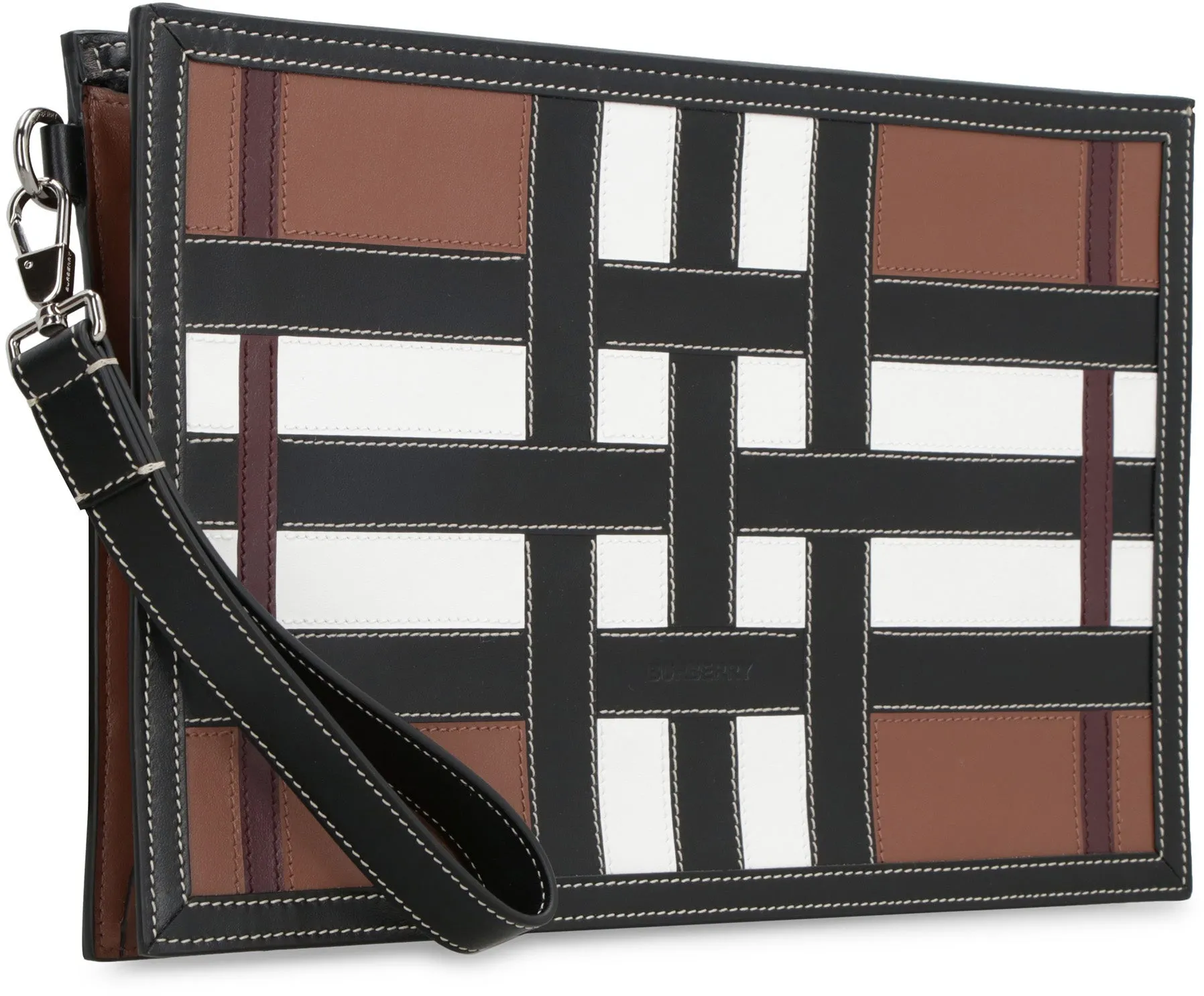 Leather flat pouch