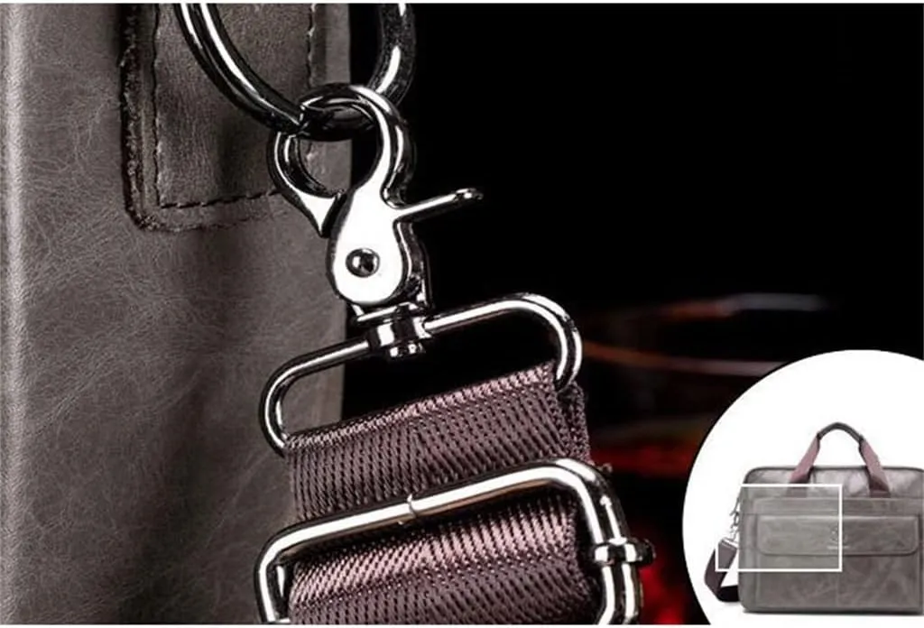 Leather Men's Leather Business Briefcase Layer Cowhide Computer Handheld Shoulder Crossbody Bag