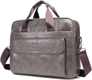 Leather Men's Leather Business Briefcase Layer Cowhide Computer Handheld Shoulder Crossbody Bag