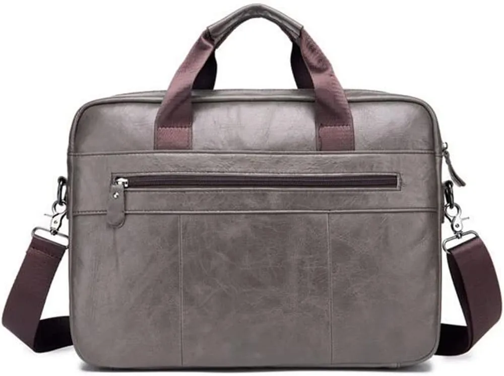 Leather Men's Leather Business Briefcase Layer Cowhide Computer Handheld Shoulder Crossbody Bag