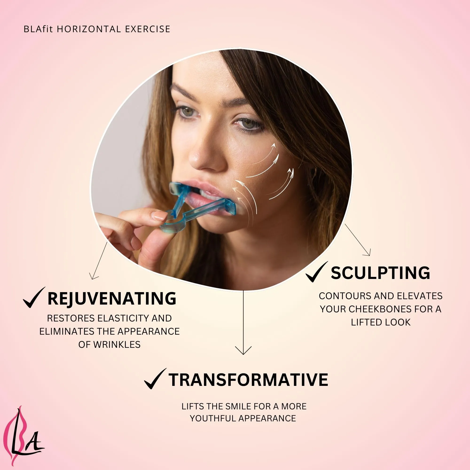 Lip Plumper Device | Non-Invasive Lip Plumping Device, Pain-Free | 60-Second Daily Exercise for Fuller Lips, Defined Jawline & Firmer Skin, MADE IN USA (Sky Blue)