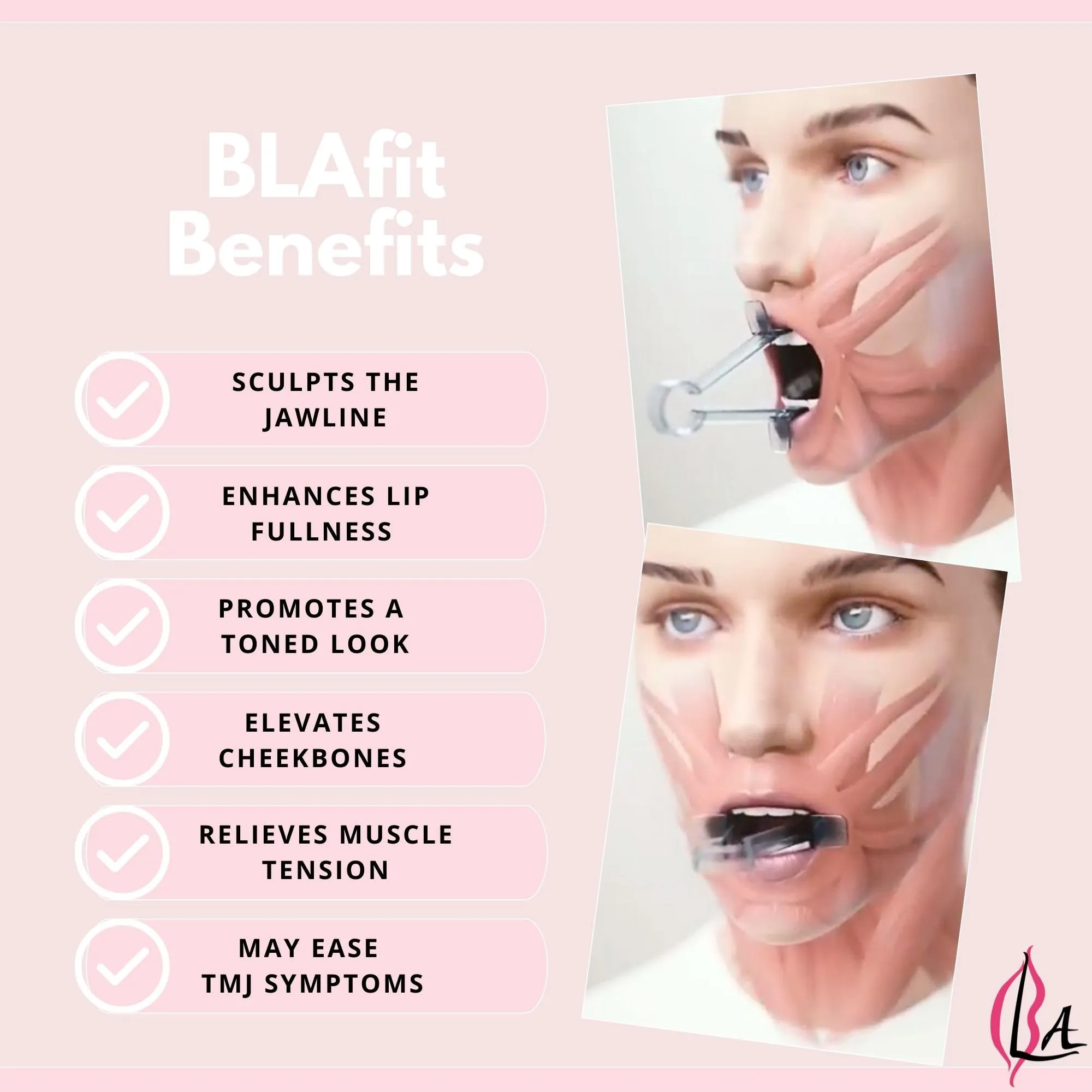 Lip Plumper Device | Non-Invasive Lip Plumping Device, Pain-Free | 60-Second Daily Exercise for Fuller Lips, Defined Jawline & Firmer Skin, MADE IN USA (Sky Blue)