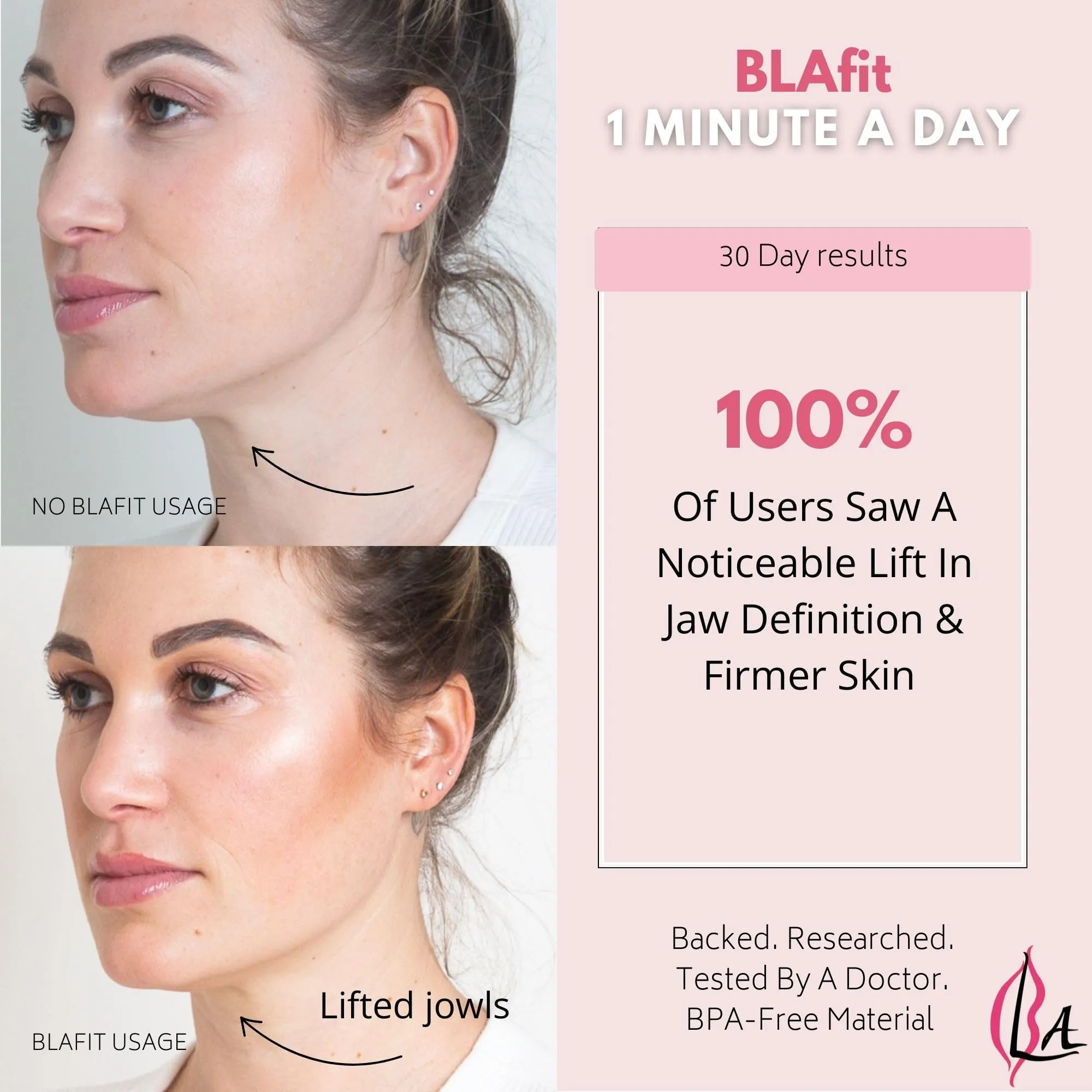 Lip Plumper Device | Non-Invasive Lip Plumping Device, Pain-Free | 60-Second Daily Exercise for Fuller Lips, Defined Jawline & Firmer Skin, MADE IN USA (Sky Blue)