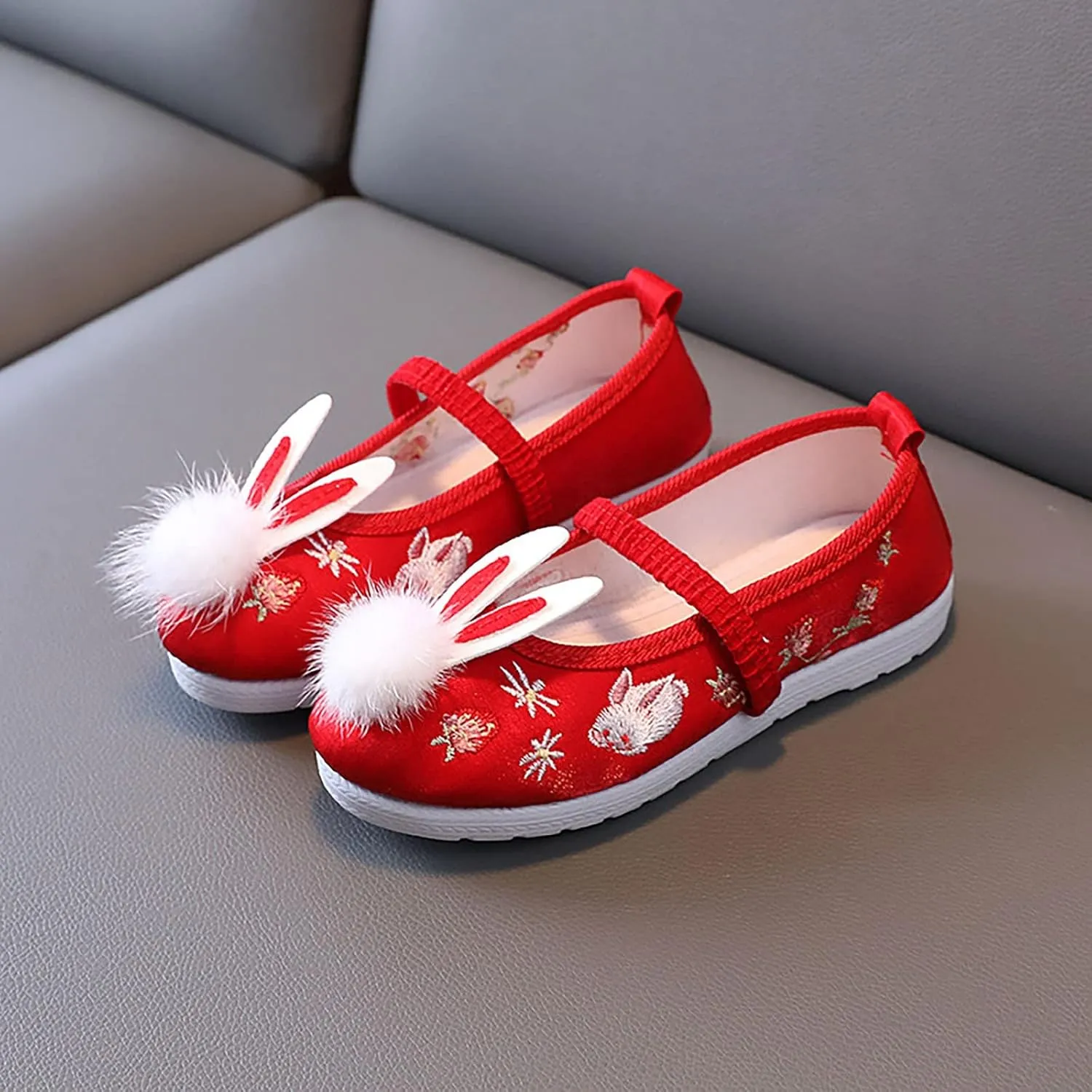 Little Kid Girls Traditional Embroidered Hanfu Shoes Children's Fashionable Antiquity Performance Cloth Shoes
