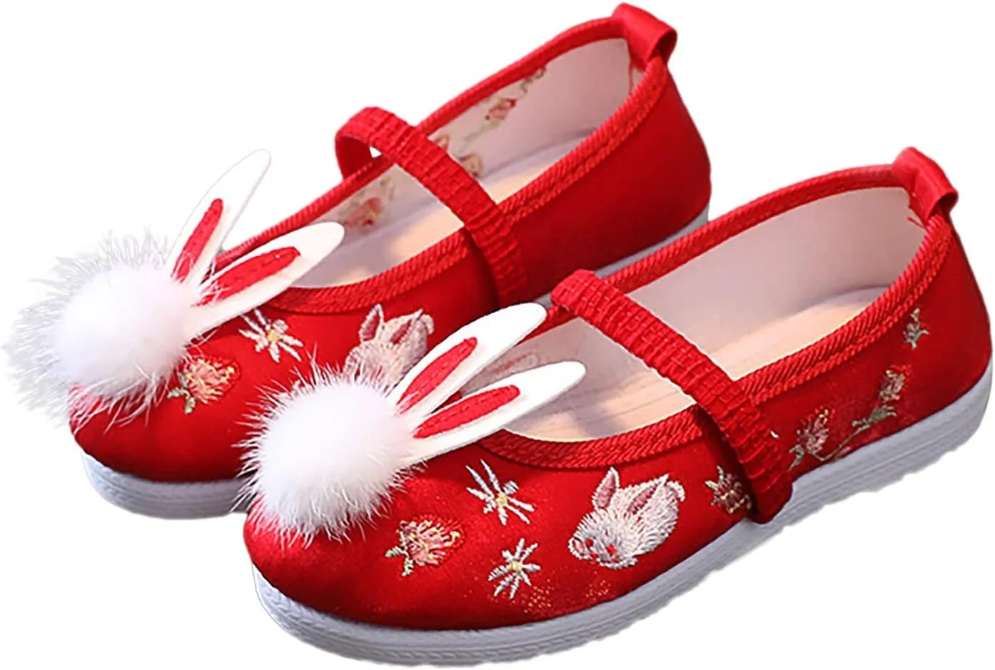 Little Kid Girls Traditional Embroidered Hanfu Shoes Children's Fashionable Antiquity Performance Cloth Shoes