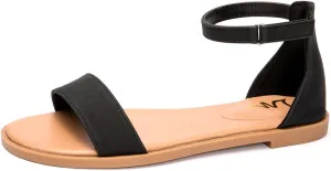 LM Women's Flat Sandals Open Toe One Band Ankle Strap Sandals Casual Summer Flat Sandals