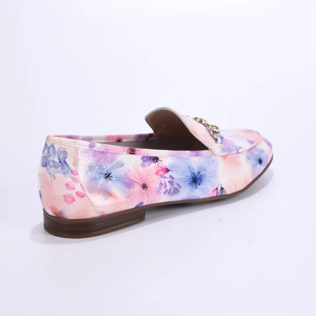 Loafer Couro Floral
