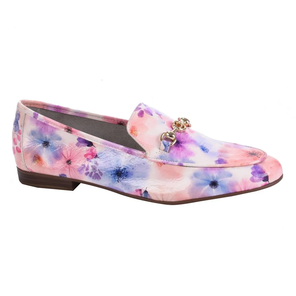 Loafer Couro Floral