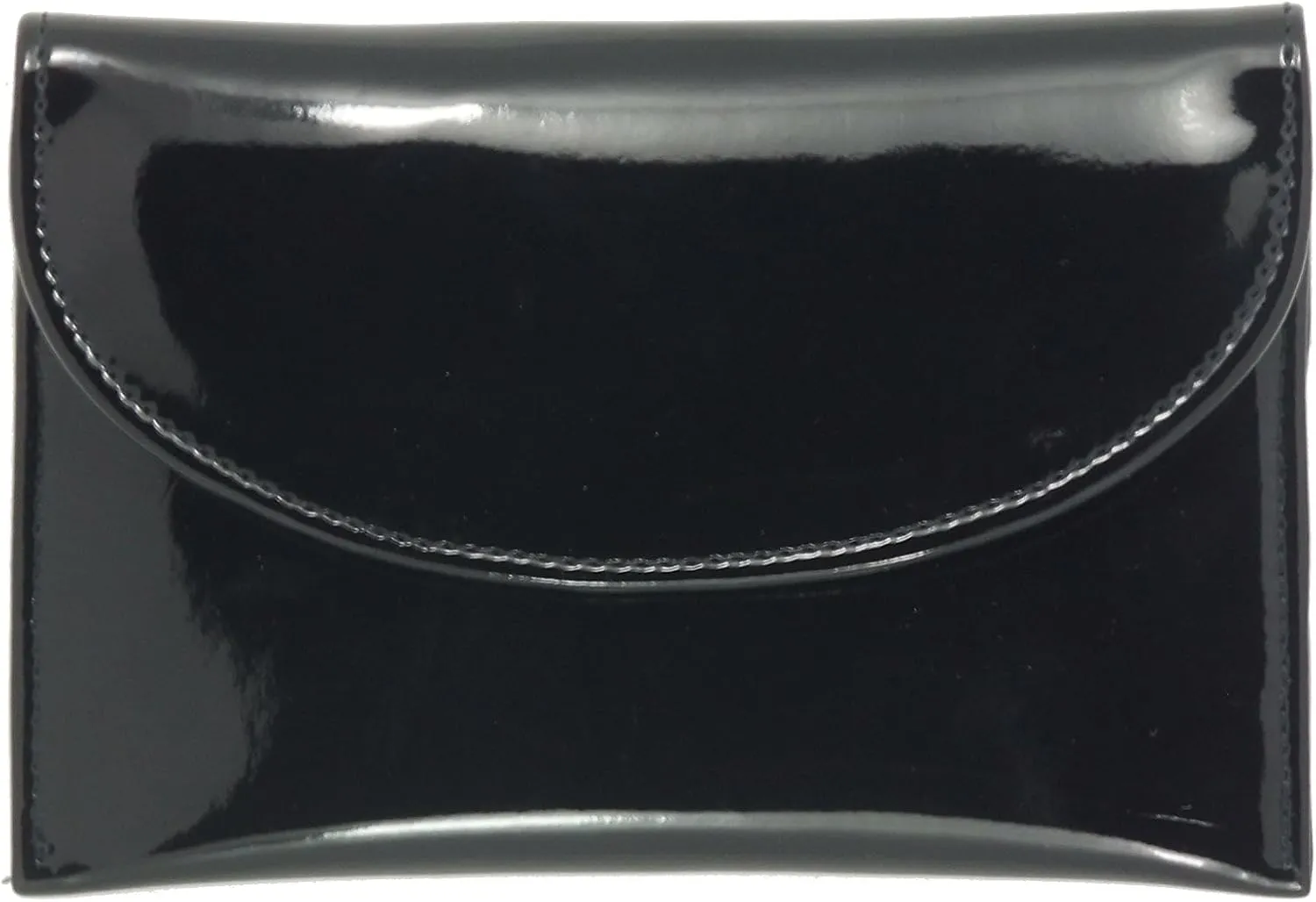 LONI Ladies Faux Patent Leather Wallet Clutch Bag Purse Coin Pouch in Black