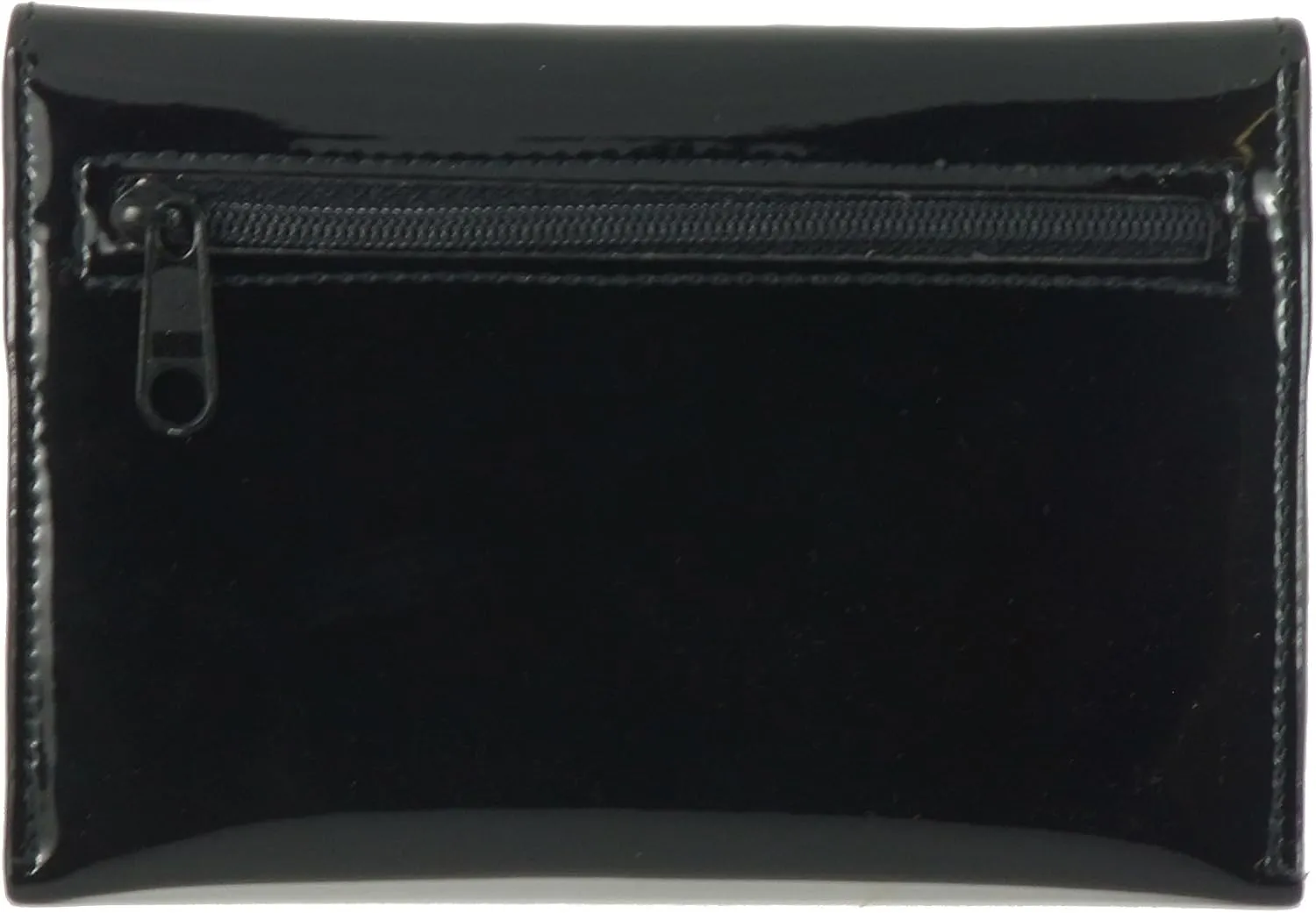 LONI Ladies Faux Patent Leather Wallet Clutch Bag Purse Coin Pouch in Grey