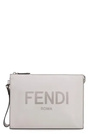 Matte leather flat pouch