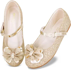 Mei MACLEOD Girl's Mary Jane Shoes Ballerina Shoes, Princess Dress Shoes for Party Wedding