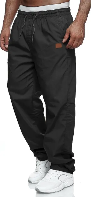 Mens Casual Jogger Pants Relaxed Fit Cargo Pants Drawstring Sweatpants Hiking Outdoor Twill Sport Pants
