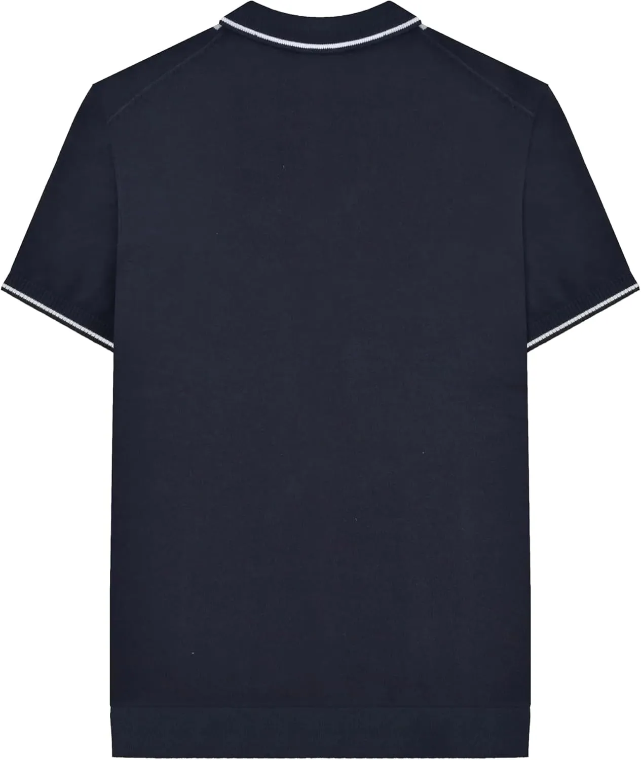 Mens Greco Striped Knitted Short-Sleeved Polo Shirt