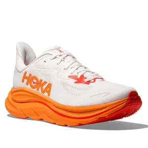 Mens Hoka Clifton 10 in Frost/Orange Zest