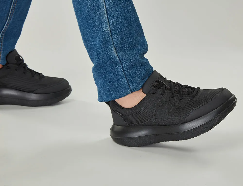Mens Rüti Black Air-Cushioned Strato Trainers