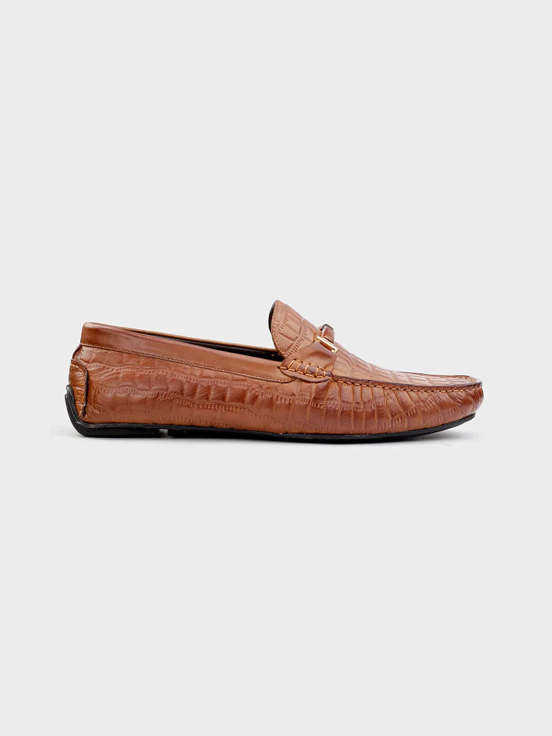 Men's Tan Leather Loafer Shoes