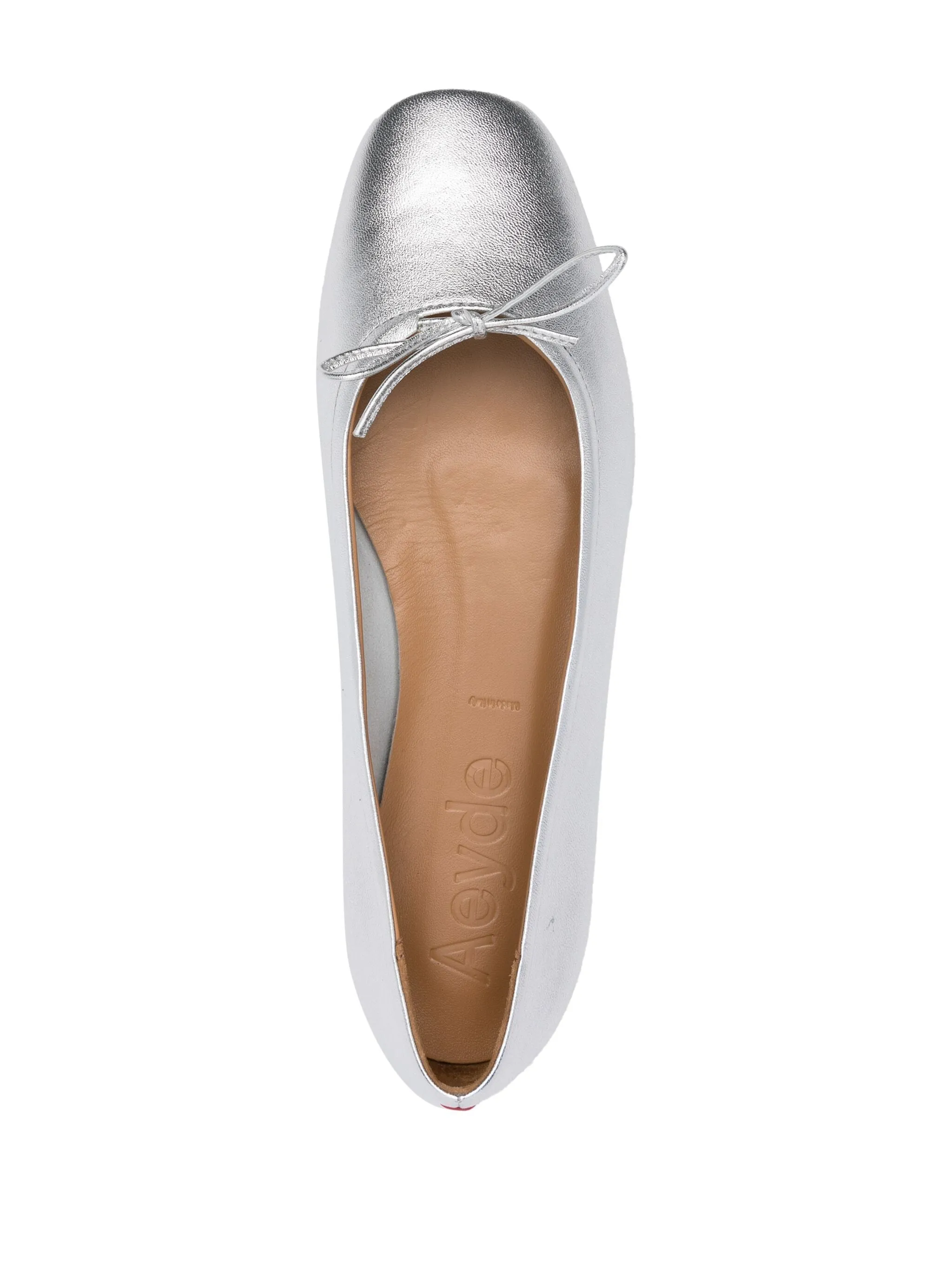 Metallic Leather Ballerina Shoes