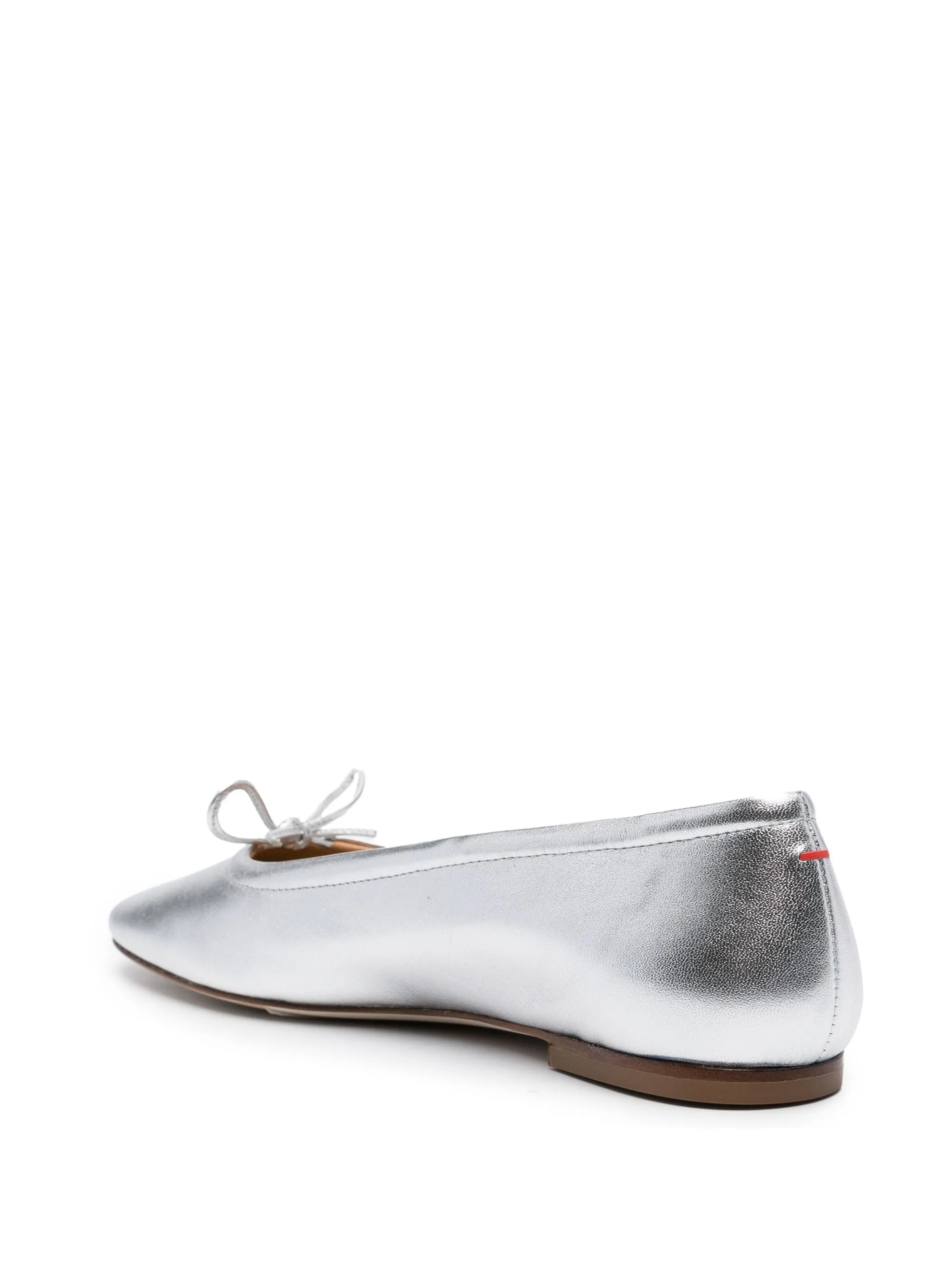 Metallic Leather Ballerina Shoes