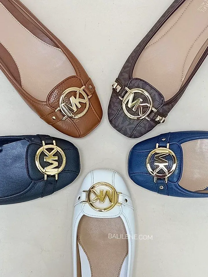 Michael Kors Fulton Moc Mini Mk Logo Pyramid Brown