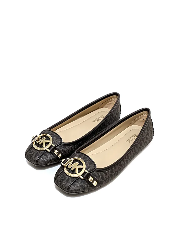 Michael Kors Fulton Moc Mini Mk Logo Pyramid Brown