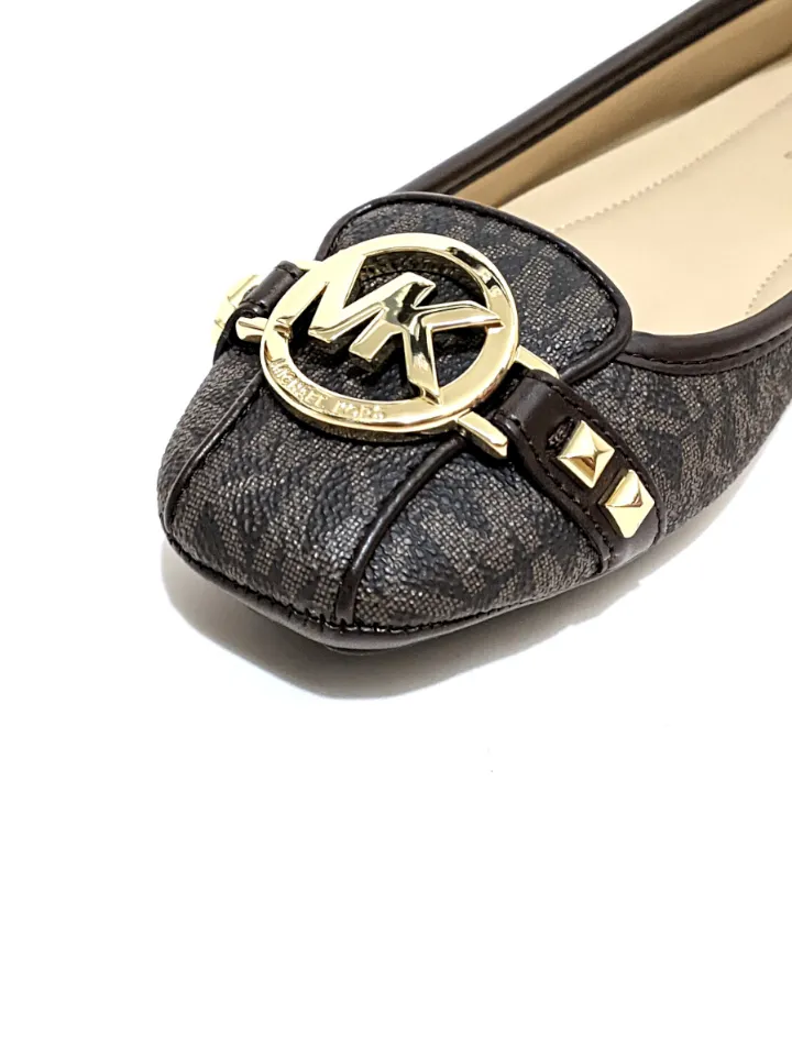 Michael Kors Fulton Moc Mini Mk Logo Pyramid Brown