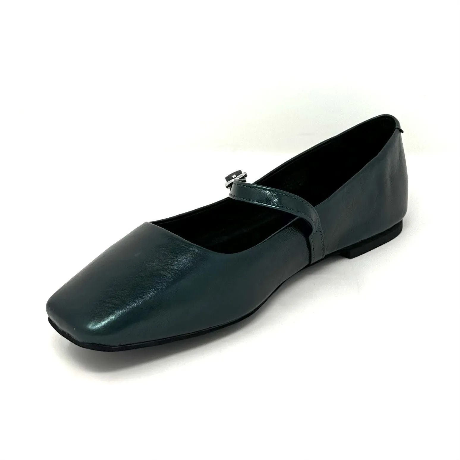 Mollini TOKENA Mary Jane Flats in Forest Crack Leather