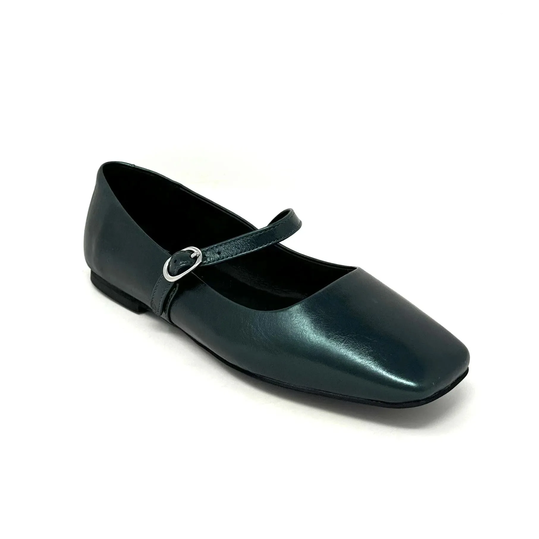 Mollini TOKENA Mary Jane Flats in Forest Crack Leather