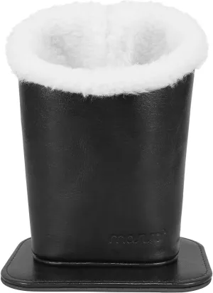 MOSISO Eyeglasses Holder, Plush Lined PU Leather Stand Case with Magnetic Base