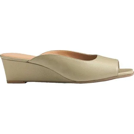 Mule Leather Magnet Sandal Open Aerosoles Toe Women's Instant access Expansive variety Green