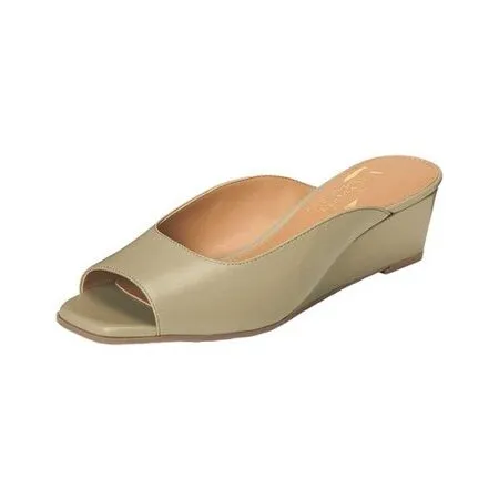 Mule Leather Magnet Sandal Open Aerosoles Toe Women's Instant access Expansive variety Green