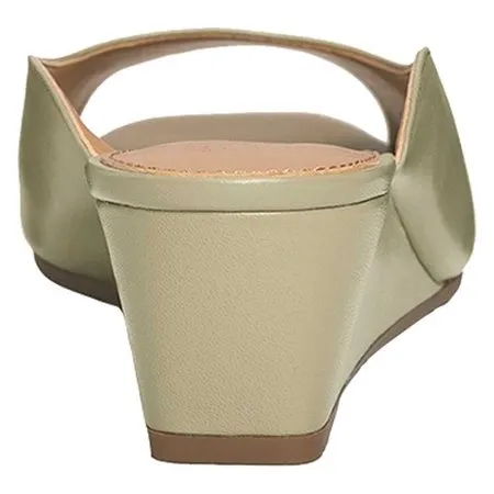 Mule Leather Magnet Sandal Open Aerosoles Toe Women's Instant access Expansive variety Green