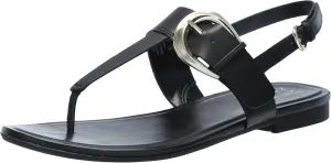 Naturalizer Womens Taylor T-Strap Slingback Flat Sandal