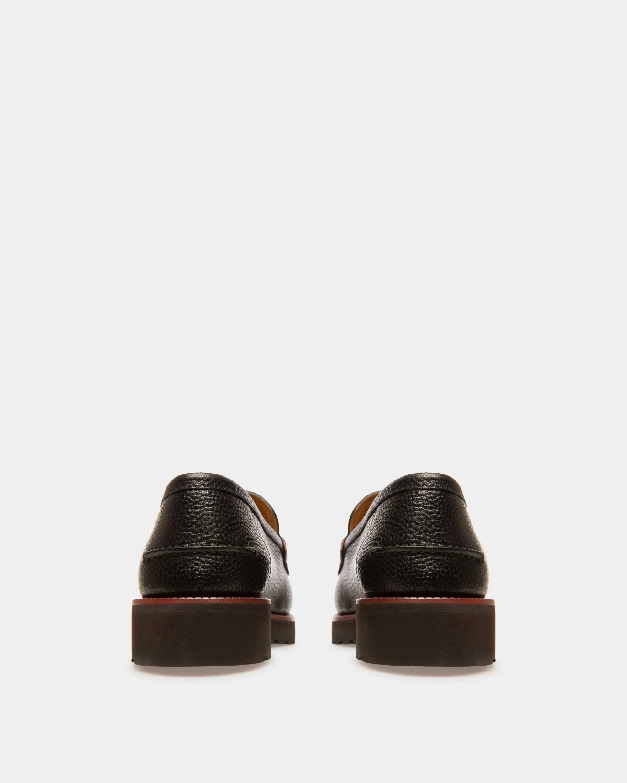 Noah Leather Loafers In Black & Heritage Red