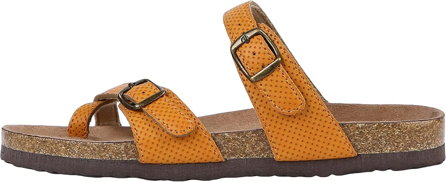Northside Womens Anya Leather Strap Cork Sandal