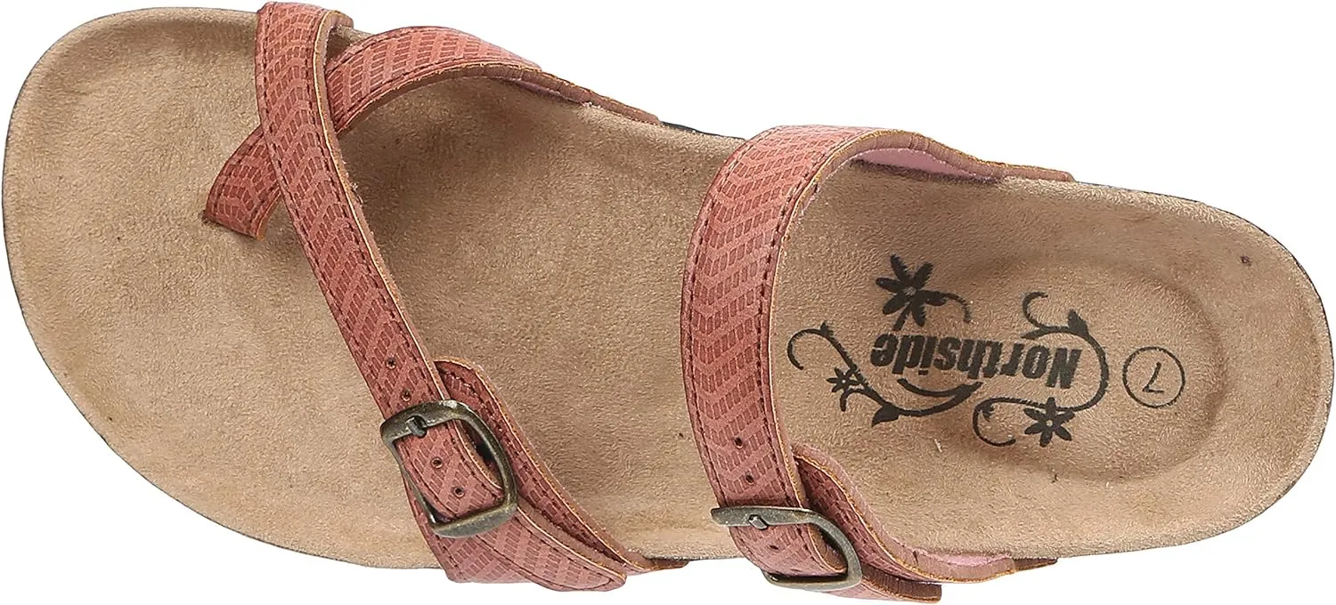 Northside Womens Anya Leather Strap Cork Sandal