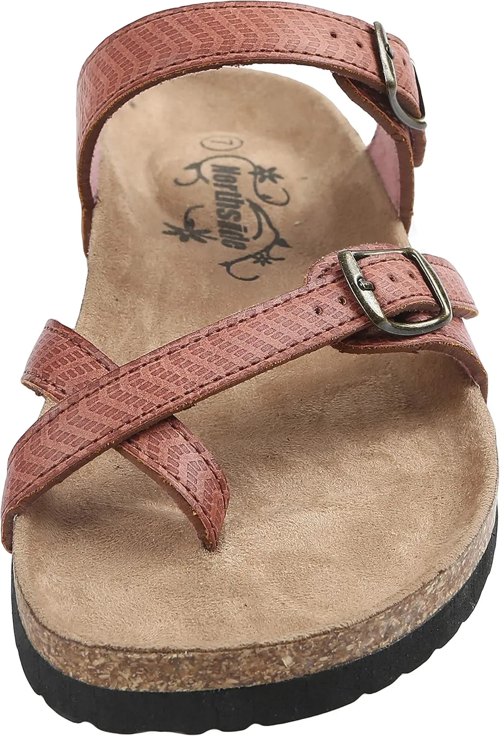 Northside Womens Anya Leather Strap Cork Sandal