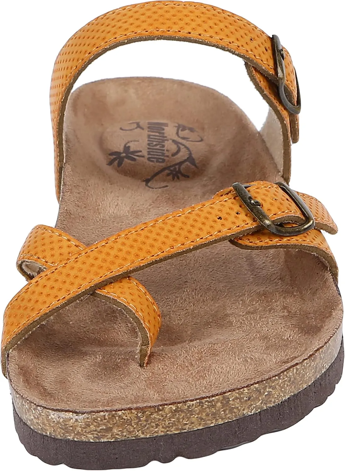 Northside Womens Anya Leather Strap Cork Sandal
