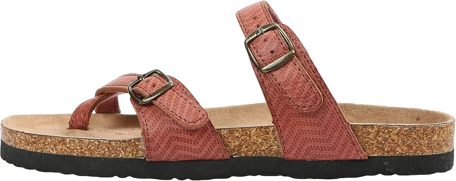 Northside Womens Anya Leather Strap Cork Sandal
