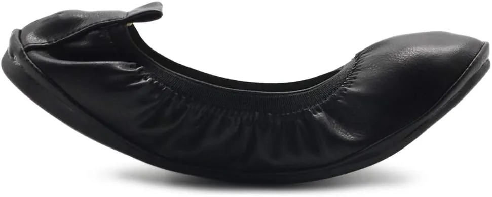 Ollio Women's Shoe Collar Shoe Pull Tab Comfort Ballet Flat
