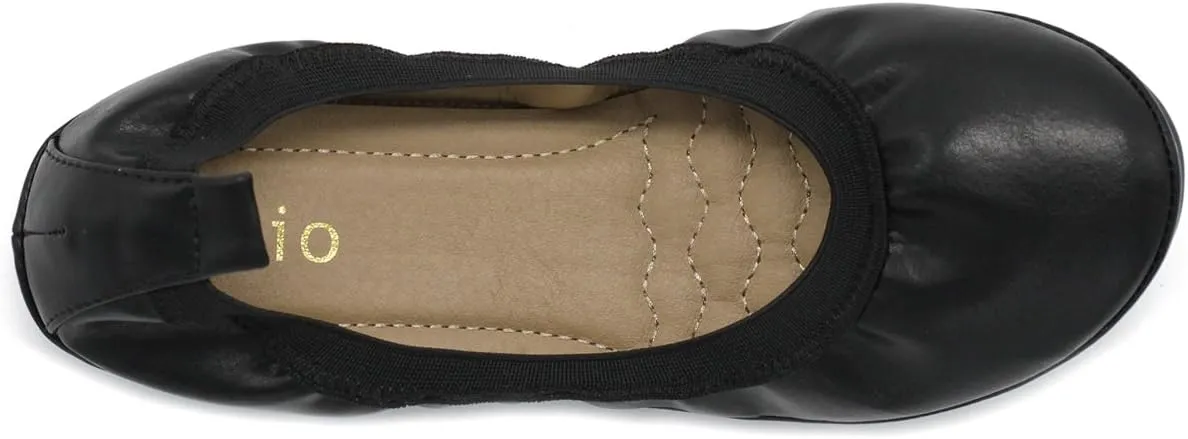 Ollio Women's Shoe Collar Shoe Pull Tab Comfort Ballet Flat